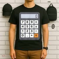 Funny Accountant Halloween Costume Outfit Math Calculator T-Shirt thumb 6
