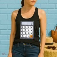 Funny Accountant Halloween Costume Outfit Math Calculator Women's Tank Top thumb 2