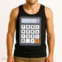 Funny Accountant Halloween Costume Outfit Math Calculator Tank Top thumb 3