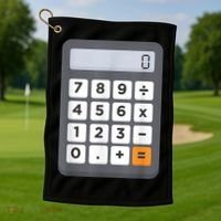 Funny Accountant Halloween Costume Outfit Math Calculator Golf Towel thumb 1