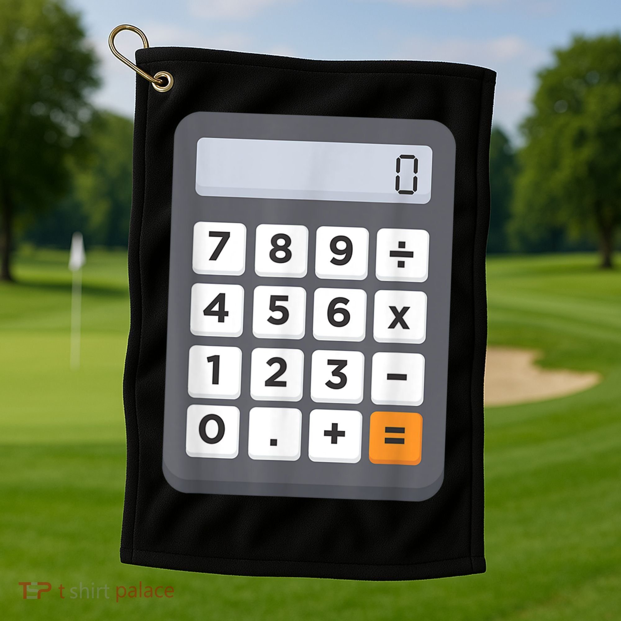 Funny Accountant Halloween Costume Outfit Math Calculator Golf Towel