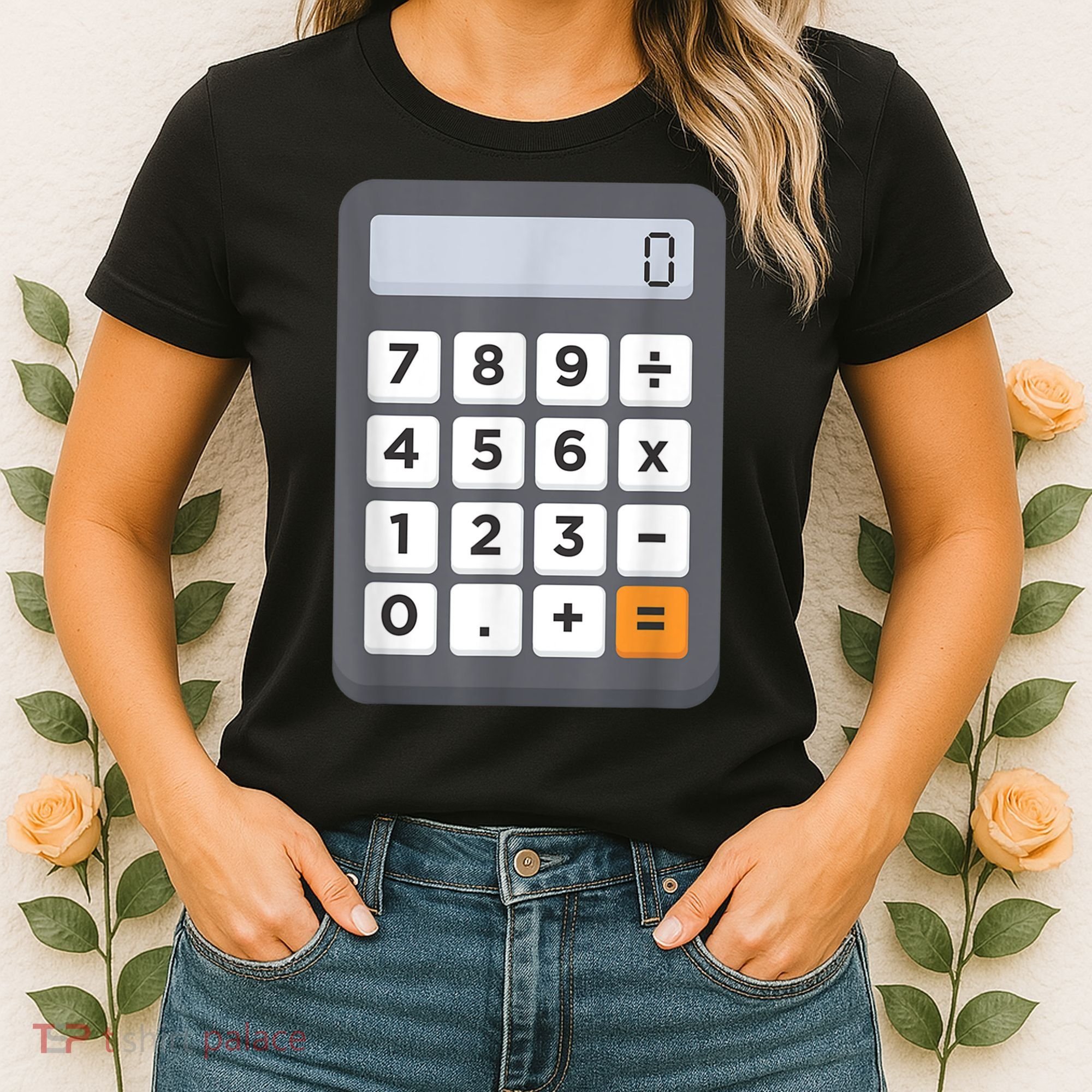 Funny Accountant Halloween Costume Outfit Math Calculator Women's T-Shirt