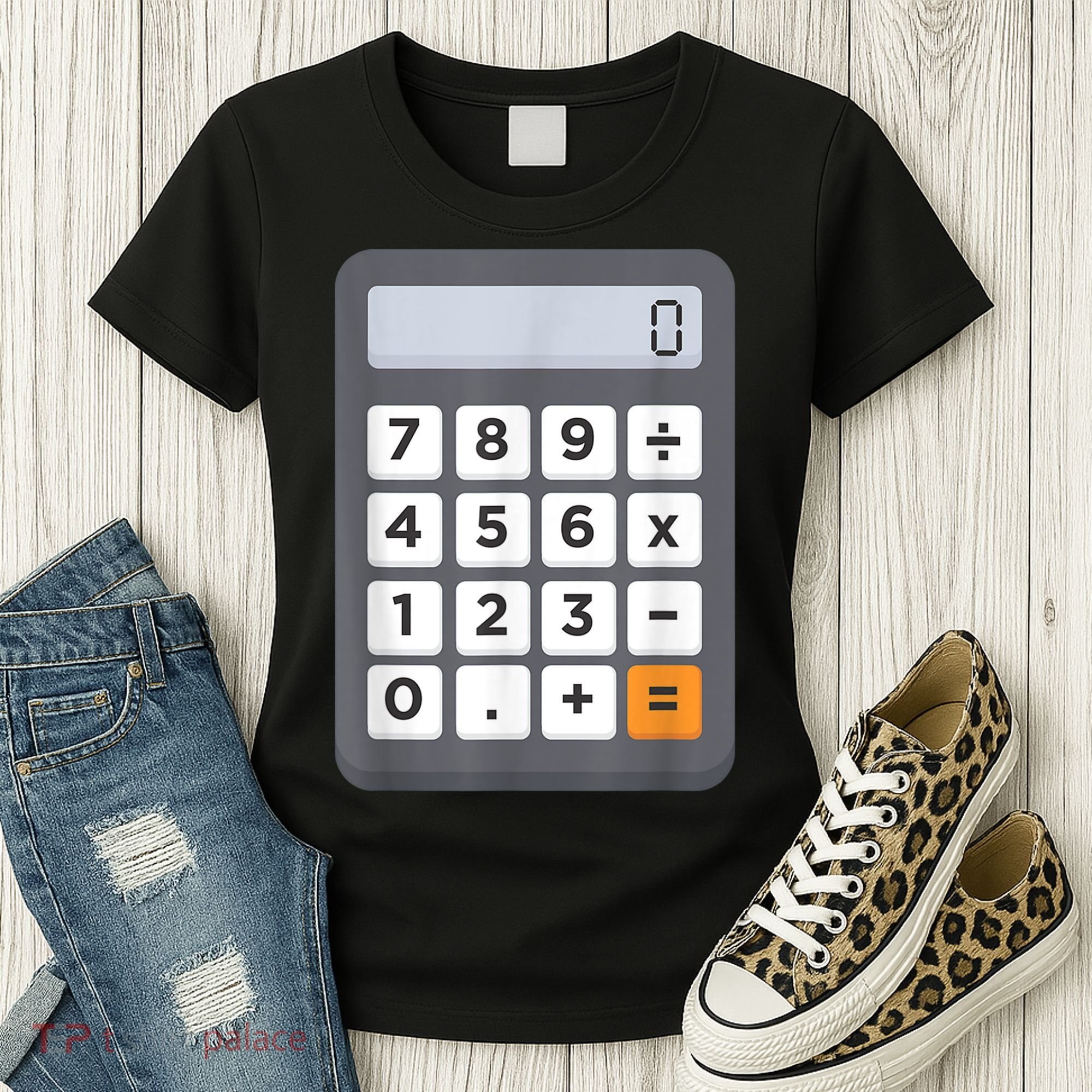 Funny Accountant Halloween Costume Outfit Math Calculator Women's T-Shirt