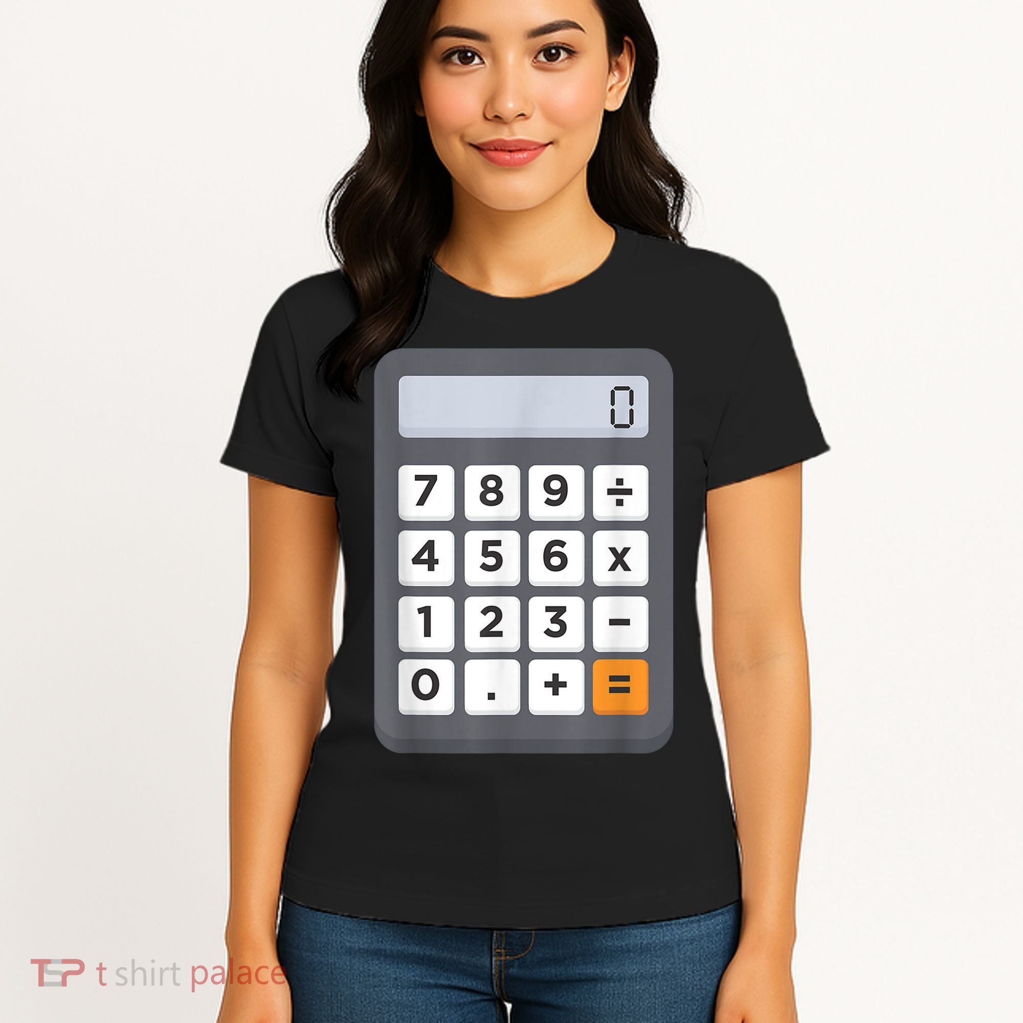 Funny Accountant Halloween Costume Outfit Math Calculator Women's T-Shirt