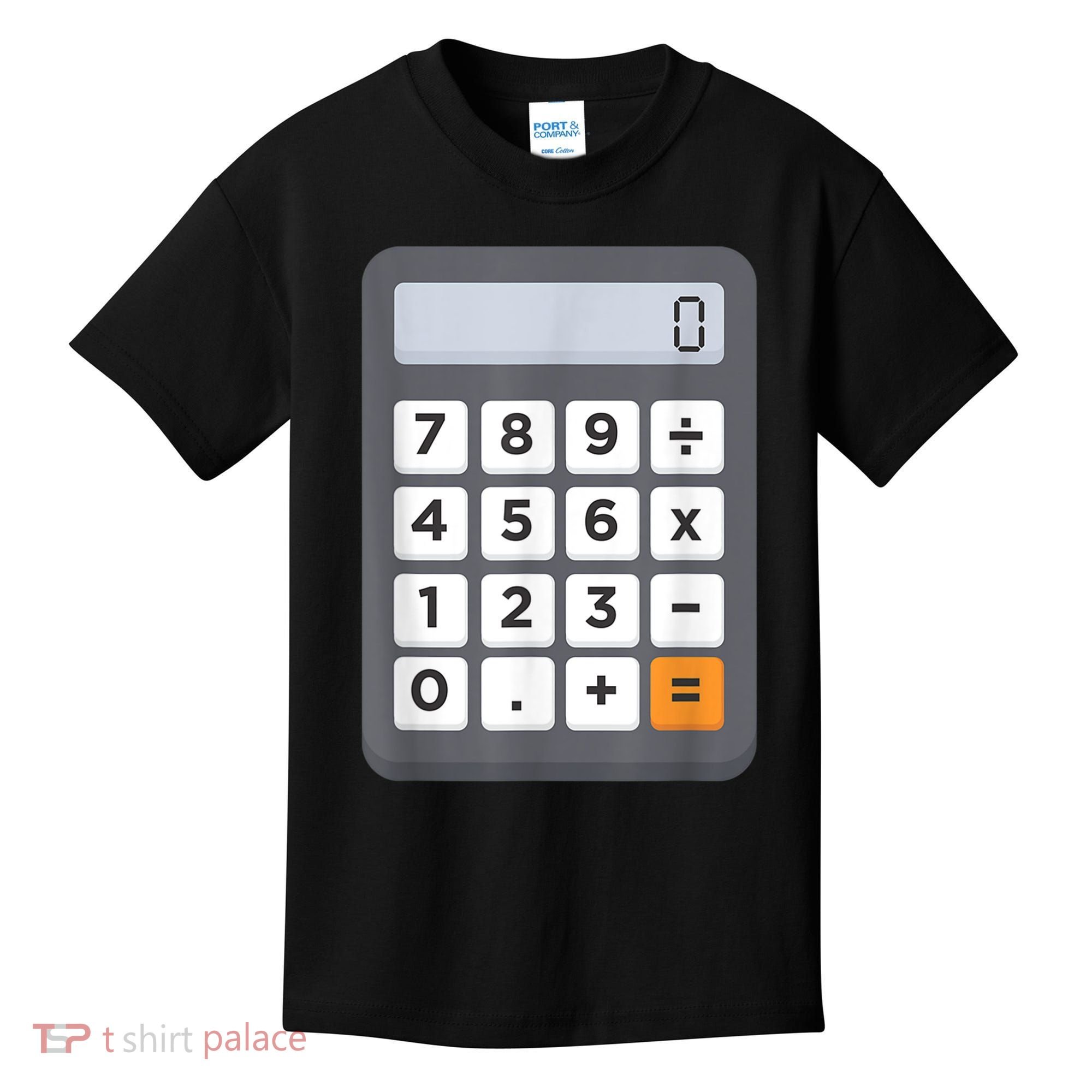 Funny Accountant Halloween Costume Outfit Math Calculator Kids T-Shirt