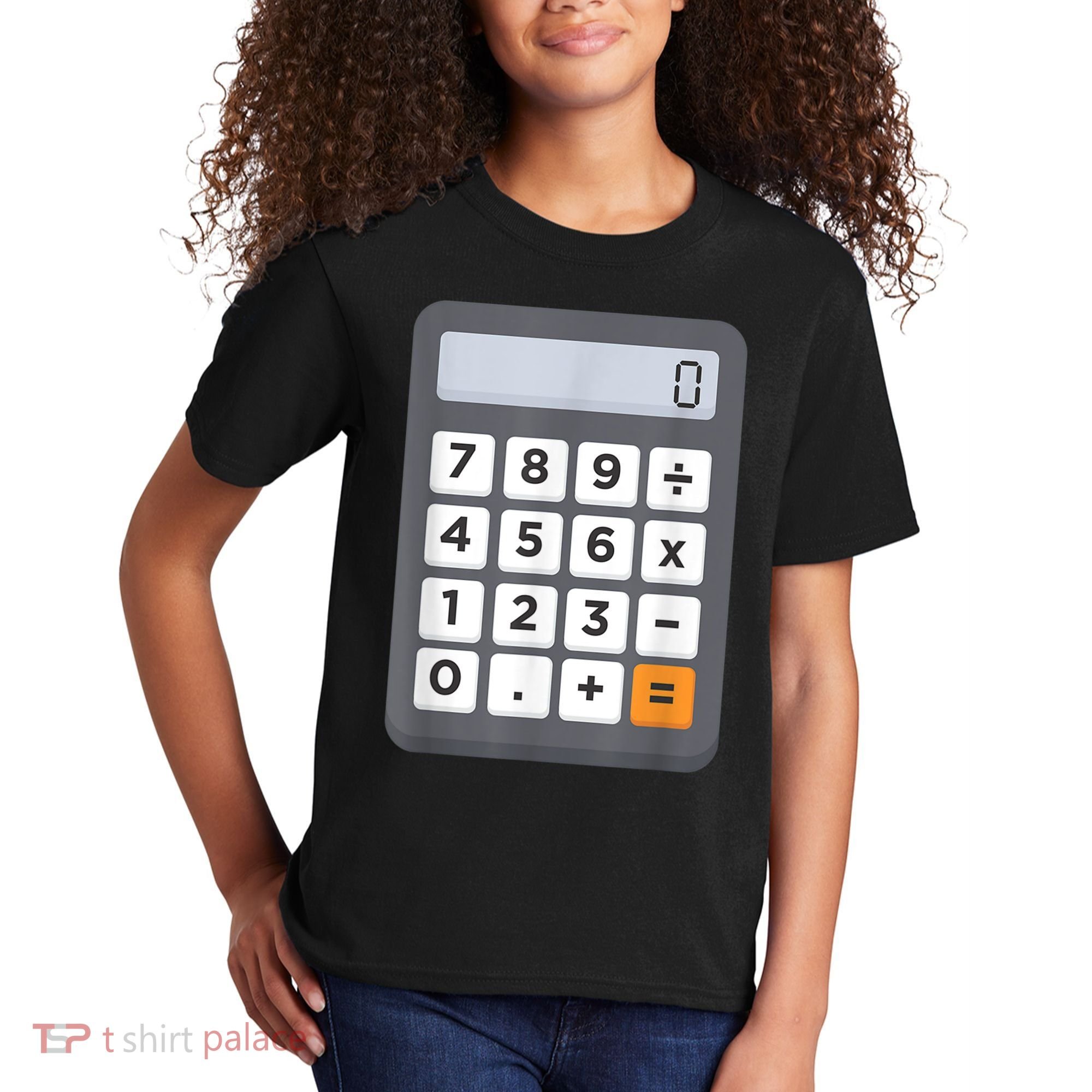 Funny Accountant Halloween Costume Outfit Math Calculator Kids T-Shirt
