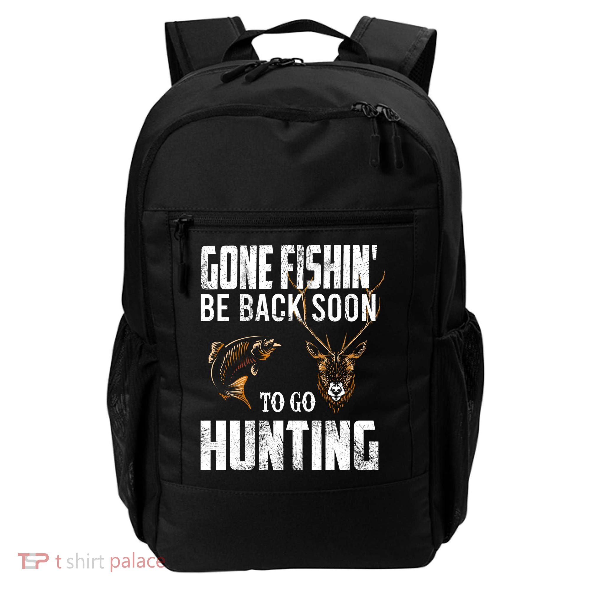 Fishing And Hunting Funny Fish Deer Hunter Gag Gift Gift Backpack