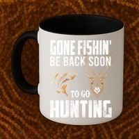 Fishing And Hunting Funny Fish Deer Hunter Gag Gift Gift Coffee Mug thumb 2