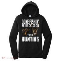 Fishing And Hunting Funny Fish Deer Hunter Gag Gift Gift Women's Hoodie thumb 0