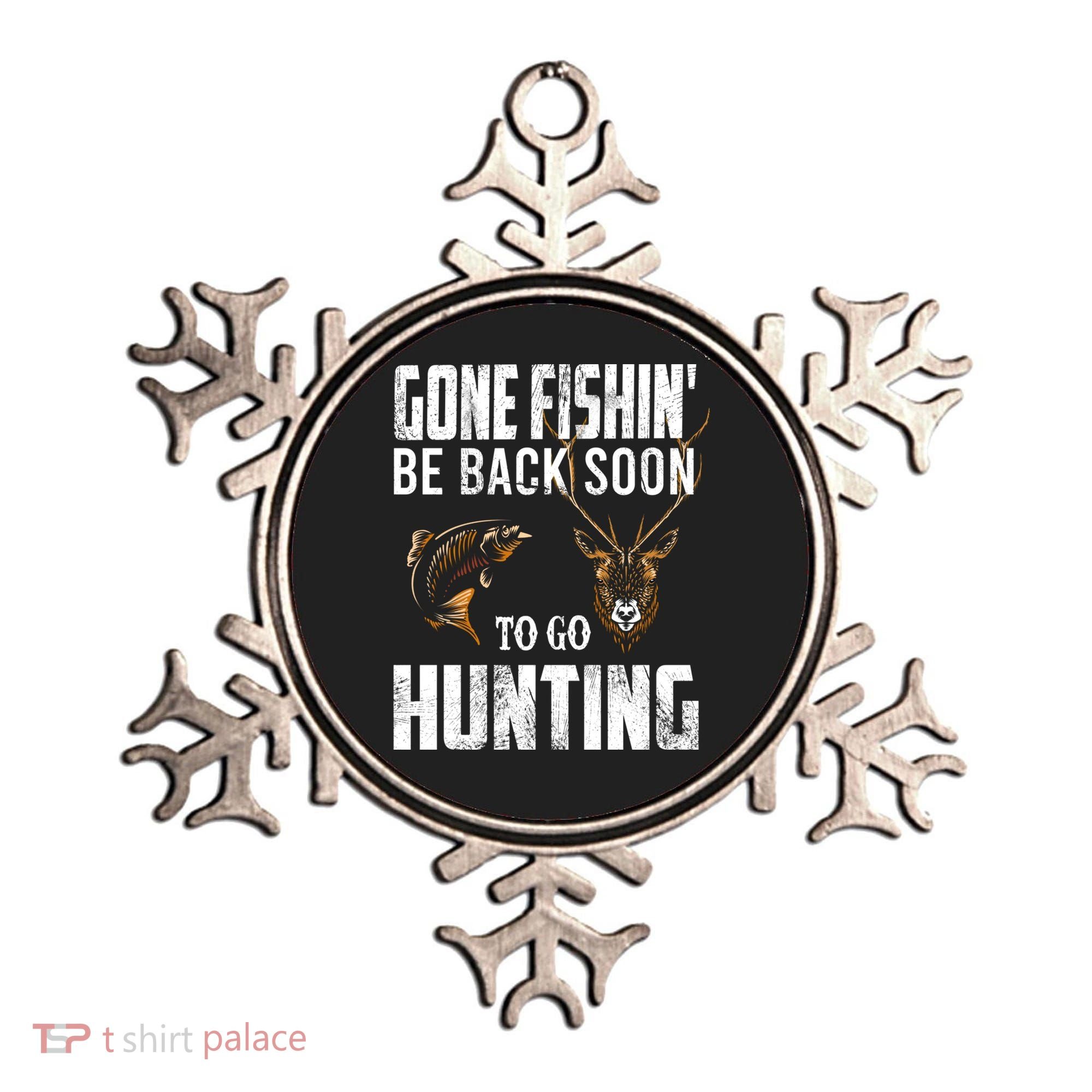Fishing And Hunting Funny Fish Deer Hunter Gag Gift Gift Ornament