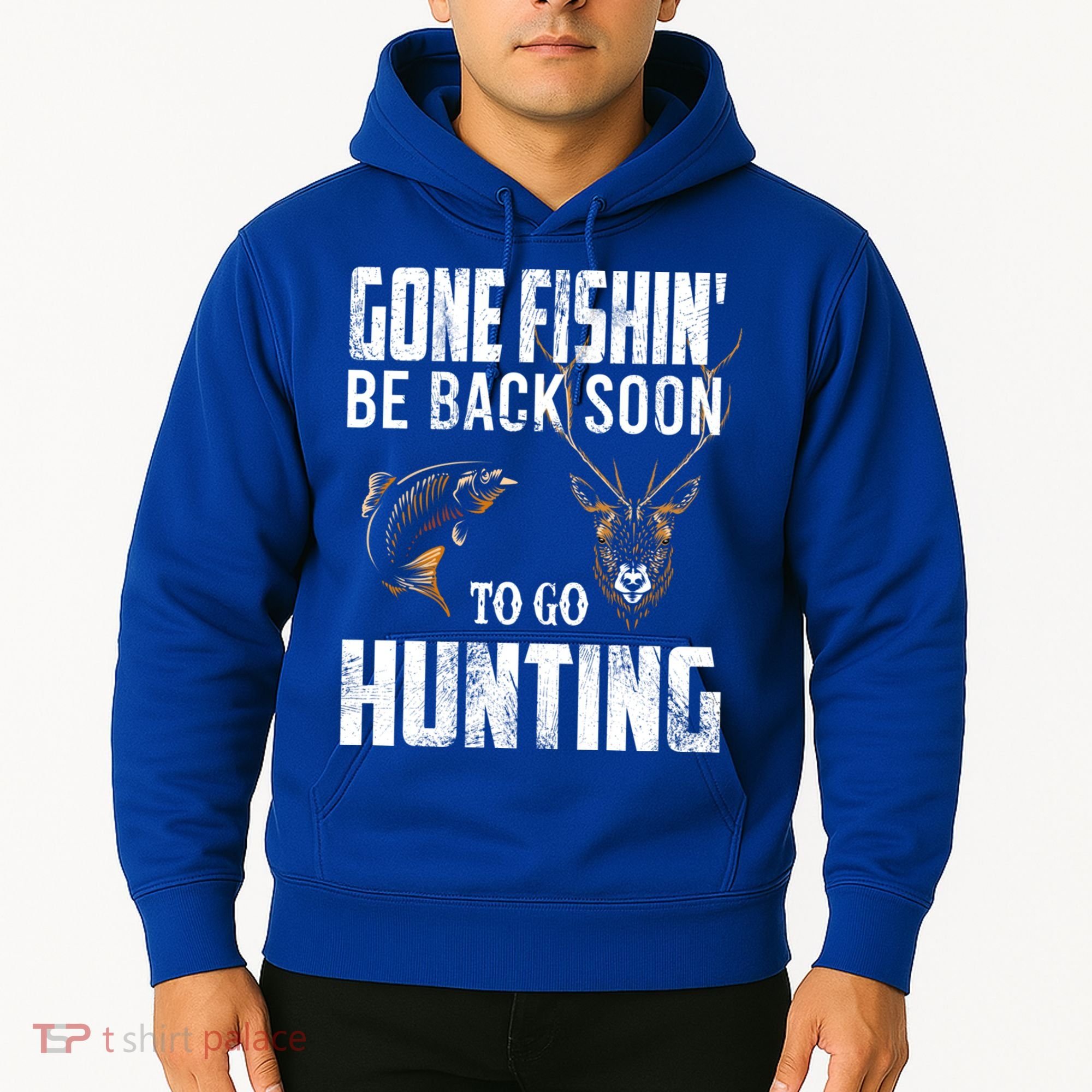 Fishing And Hunting Funny Fish Deer Hunter Gag Gift Gift Hoodie
