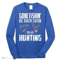 Fishing And Hunting Funny Fish Deer Hunter Gag Gift Gift Long Sleeve Shirt thumb 0