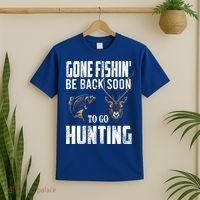 Fishing And Hunting Funny Fish Deer Hunter Gag Gift Gift T-Shirt thumb 2