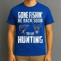 Fishing And Hunting Funny Fish Deer Hunter Gag Gift Gift T-Shirt thumb 3