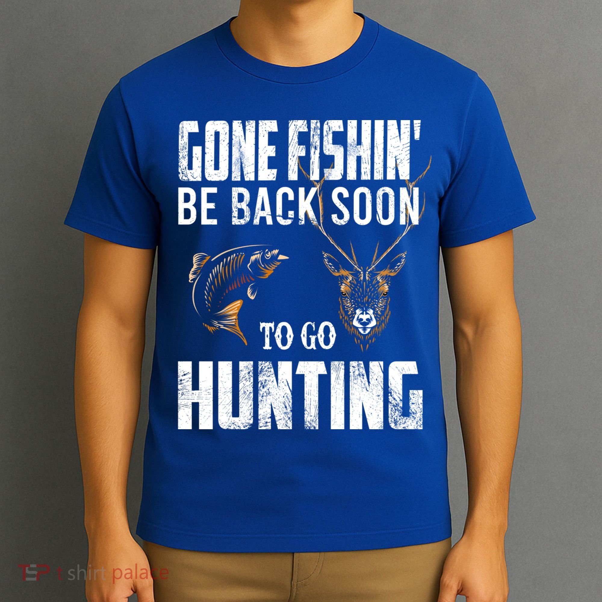 Fishing And Hunting Funny Fish Deer Hunter Gag Gift Gift T-Shirt