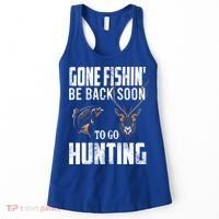 Fishing And Hunting Funny Fish Deer Hunter Gag Gift Gift Women's Tank Top thumb 0