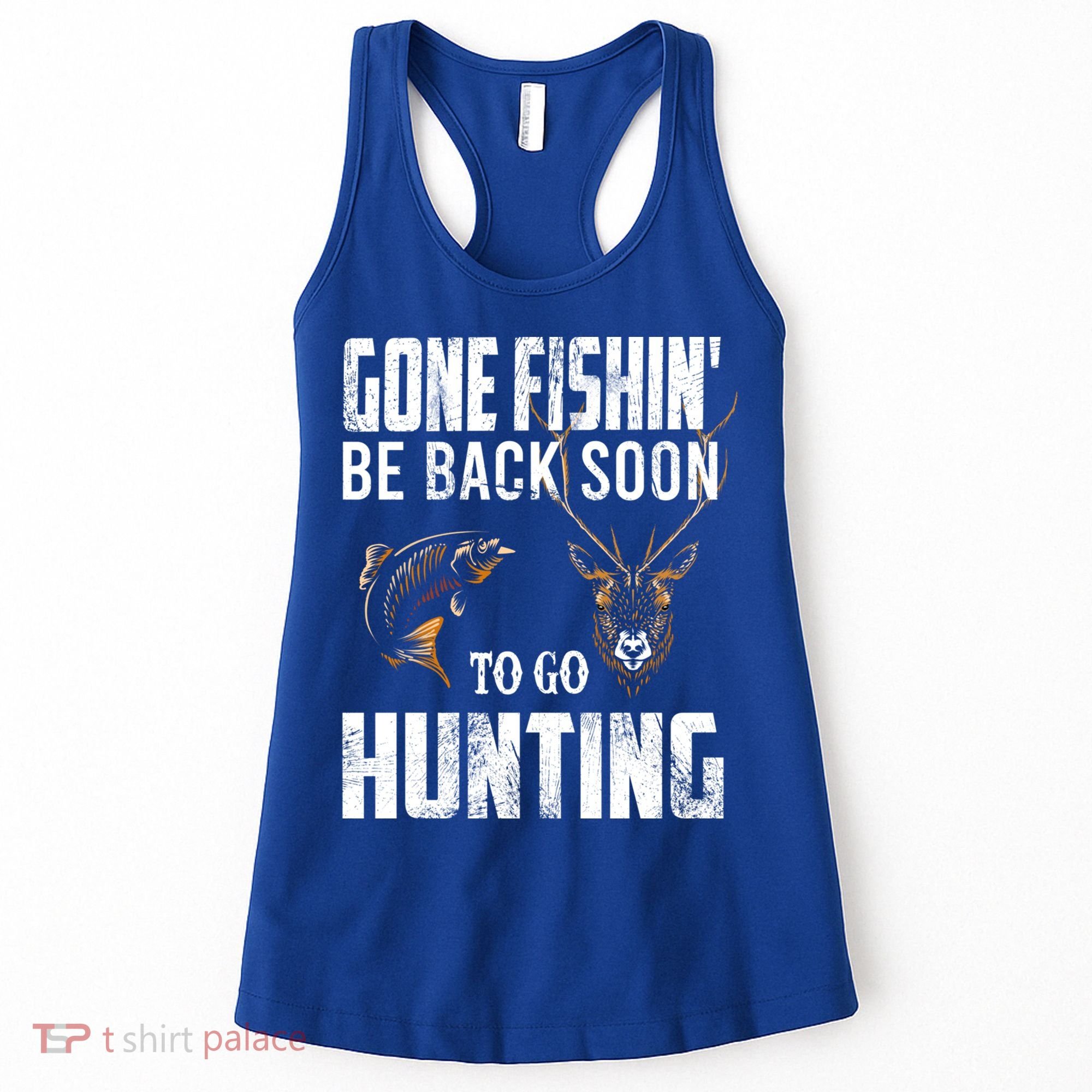 Fishing And Hunting Funny Fish Deer Hunter Gag Gift Gift Women's Tank Top