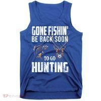 Fishing And Hunting Funny Fish Deer Hunter Gag Gift Gift Tank Top thumb 0