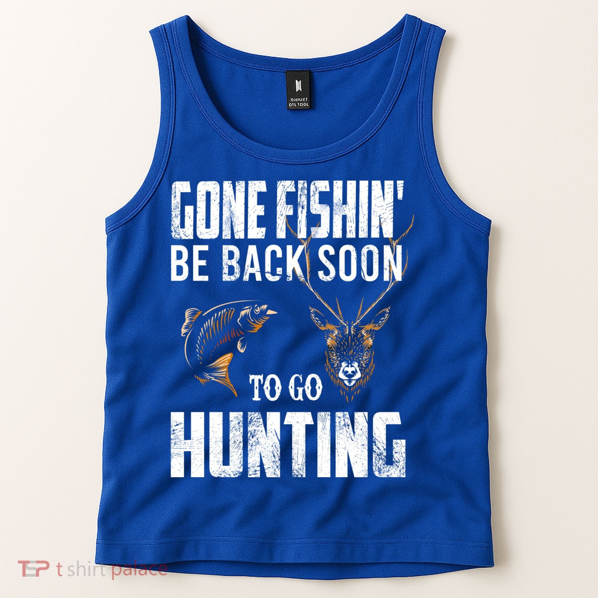 Fishing And Hunting Funny Fish Deer Hunter Gag Gift Gift Tank Top