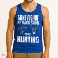 Fishing And Hunting Funny Fish Deer Hunter Gag Gift Gift Tank Top thumb 3