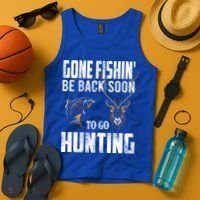 Fishing And Hunting Funny Fish Deer Hunter Gag Gift Gift Tank Top thumb 4
