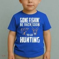 Fishing And Hunting Funny Fish Deer Hunter Gag Gift Gift Toddler T-Shirt thumb 2