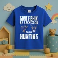 Fishing And Hunting Funny Fish Deer Hunter Gag Gift Gift Toddler T-Shirt thumb 3