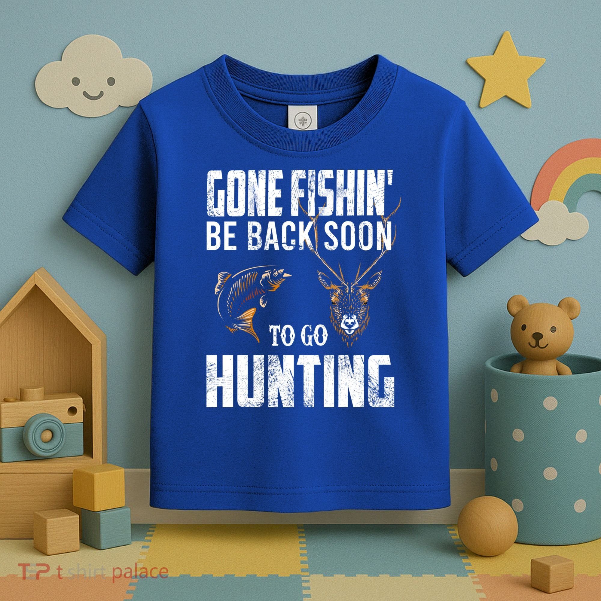 Fishing And Hunting Funny Fish Deer Hunter Gag Gift Gift Toddler T-Shirt