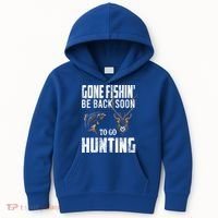 Fishing And Hunting Funny Fish Deer Hunter Gag Gift Gift Kids Hoodie thumb 0