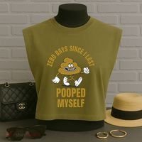 Funny Adult Humor Meme Garment-Dyed Women's Muscle Tee thumb 3