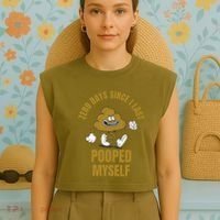 Funny Adult Humor Meme Garment-Dyed Women's Muscle Tee thumb 4