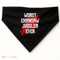 Funny Ampu Hand Arm Amputation Worst Chainsaw Juggler USA-Made Doggie Bandana thumb 0