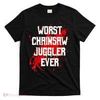 Funny Ampu Hand Arm Amputation Worst Chainsaw Juggler T-Shirt thumb 0