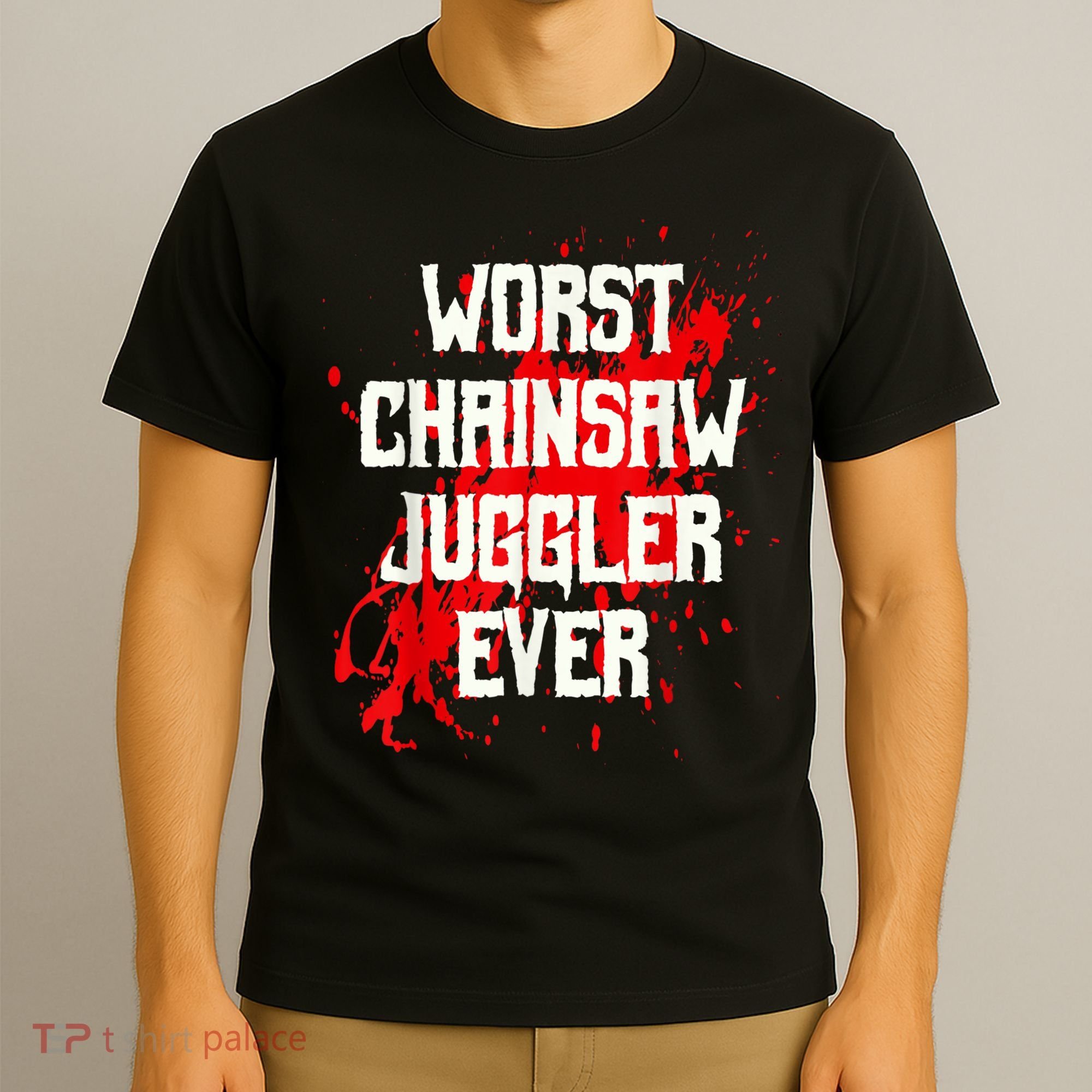 Funny Ampu Hand Arm Amputation Worst Chainsaw Juggler T-Shirt