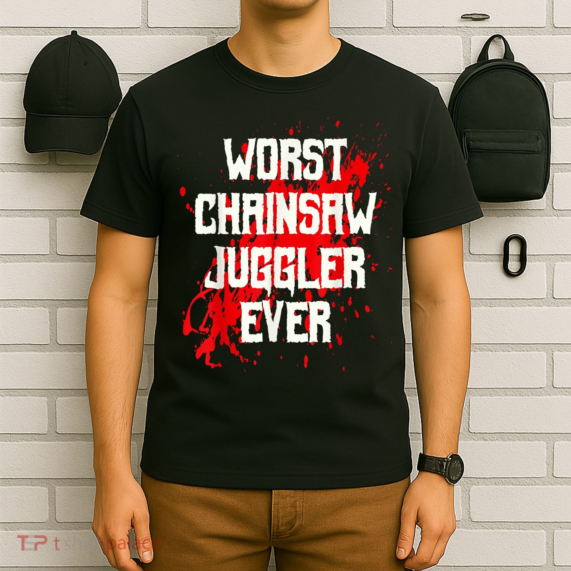 Funny Ampu Hand Arm Amputation Worst Chainsaw Juggler T-Shirt