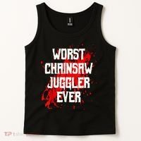 Funny Ampu Hand Arm Amputation Worst Chainsaw Juggler Tank Top thumb 2