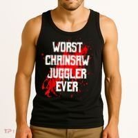 Funny Ampu Hand Arm Amputation Worst Chainsaw Juggler Tank Top thumb 3