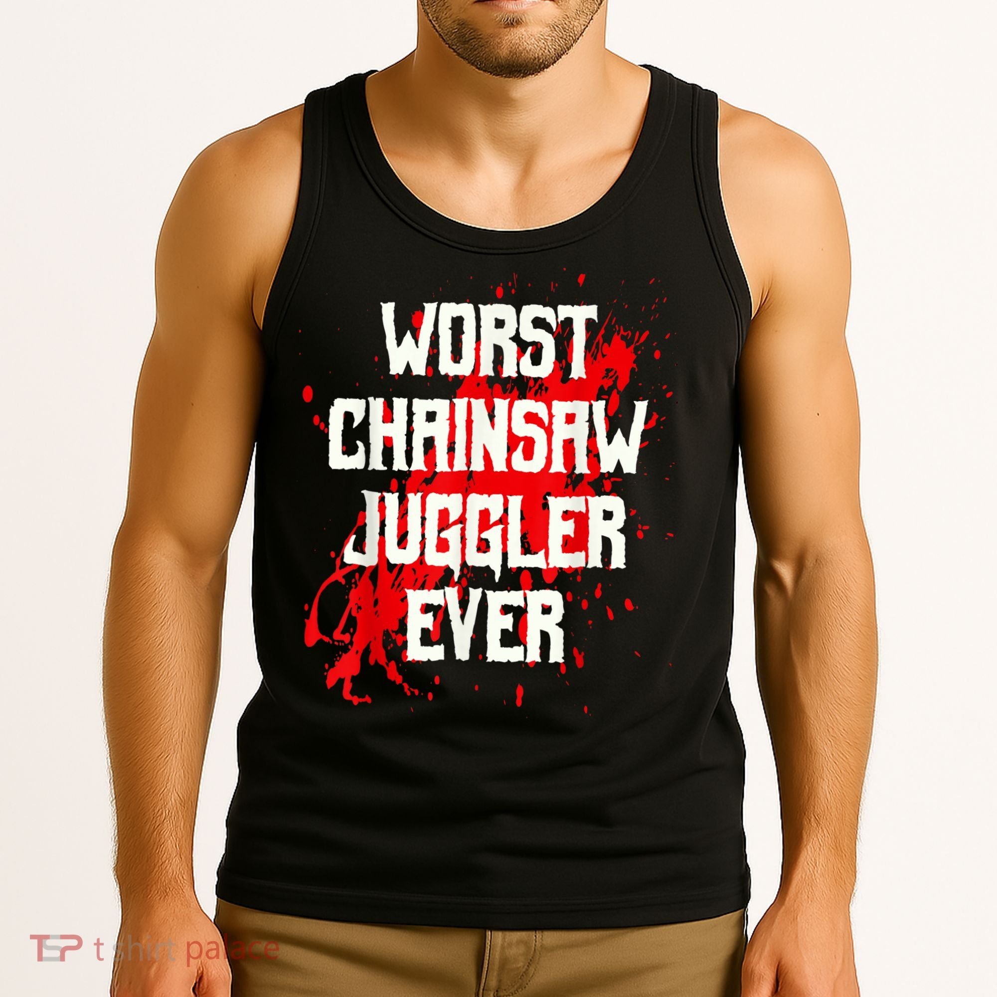 Funny Ampu Hand Arm Amputation Worst Chainsaw Juggler Tank Top