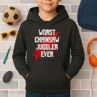 Funny Ampu Hand Arm Amputation Worst Chainsaw Juggler Kids Hoodie thumb 2