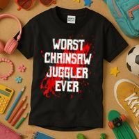 Funny Ampu Hand Arm Amputation Worst Chainsaw Juggler Kids T-Shirt thumb 3