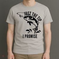 Funny Adult Humor Fishing Just The Tip T-Shirt thumb 3