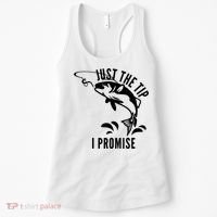 Funny Adult Humor Fishing Just The Tip Women's Tank Top thumb 0