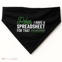 Funny Accountant I Have A Spreadsheet For That Accounting USA-Made Doggie Bandana thumb 0