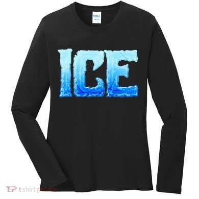 Fire And Ice Funny DIY Group Couples Halloween Costume Ice Women's Long Sleeve Shirt