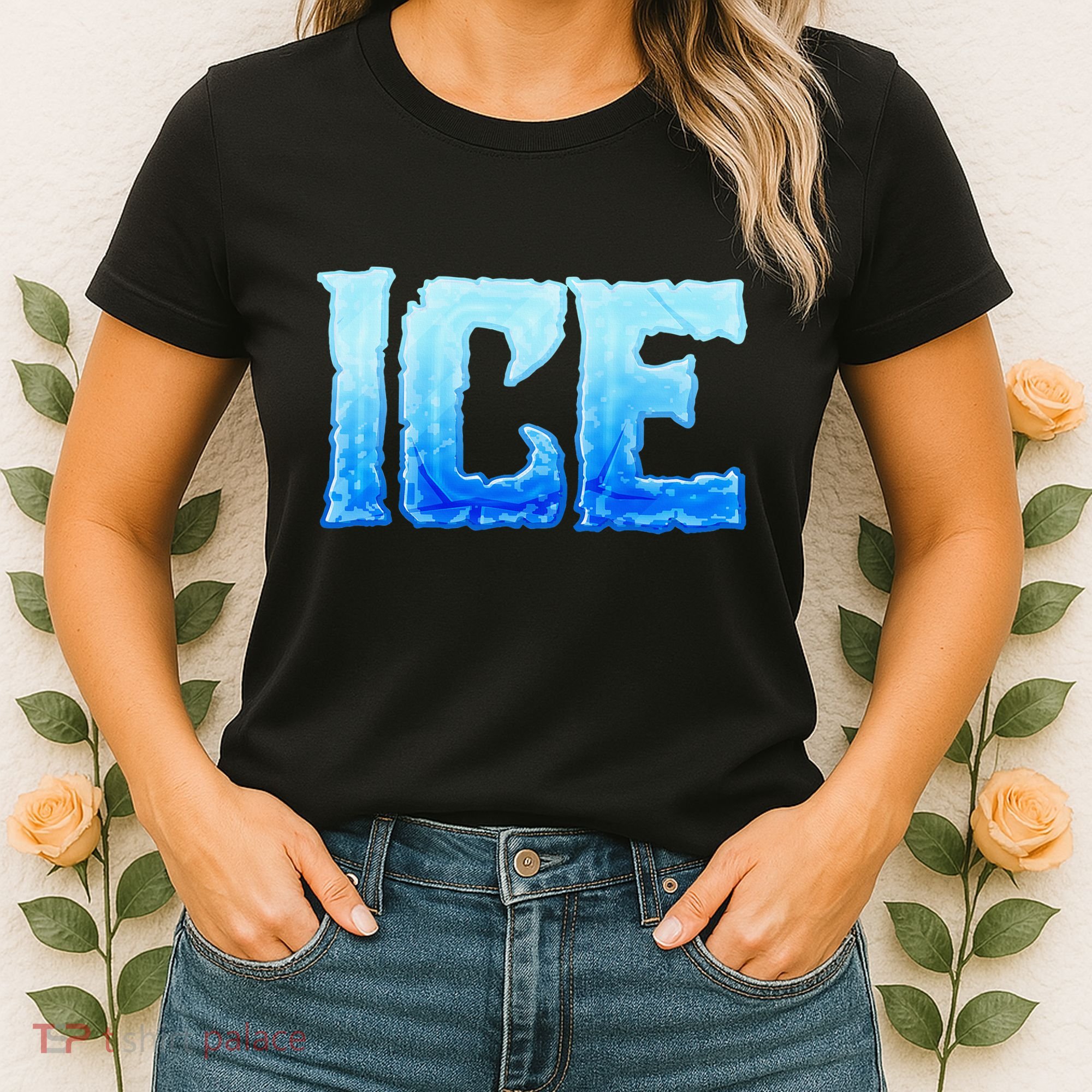 Fire And Ice Funny DIY Group Couples Halloween Costume Ice Women's T-Shirt