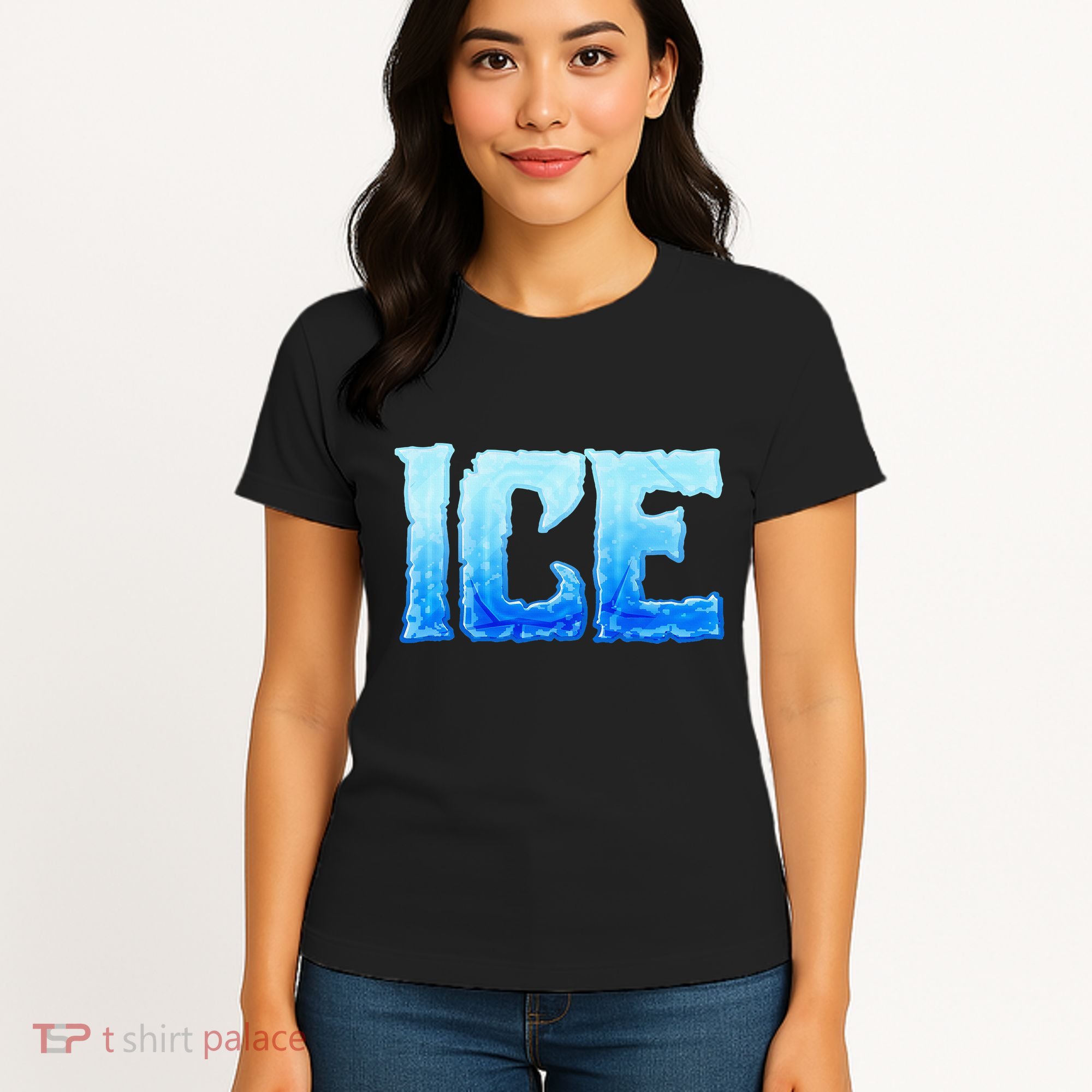 Fire And Ice Funny DIY Group Couples Halloween Costume Ice Women's T-Shirt