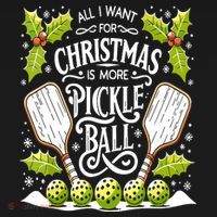 Funny All I Want For Christmas Is More Pickleball Player Gift T-Shirt thumb 7