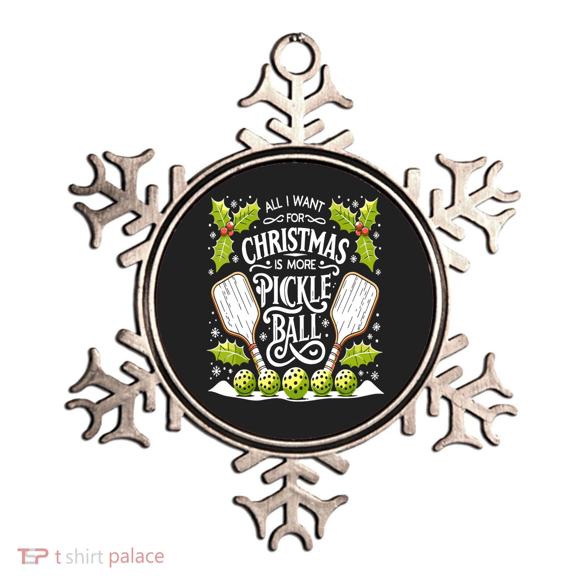 Funny All I Want For Christmas Is More Pickleball Player Gift Ornament