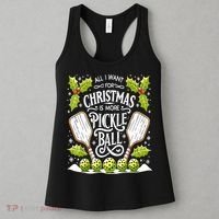 Funny All I Want For Christmas Is More Pickleball Player Gift Women's Tank Top thumb 3
