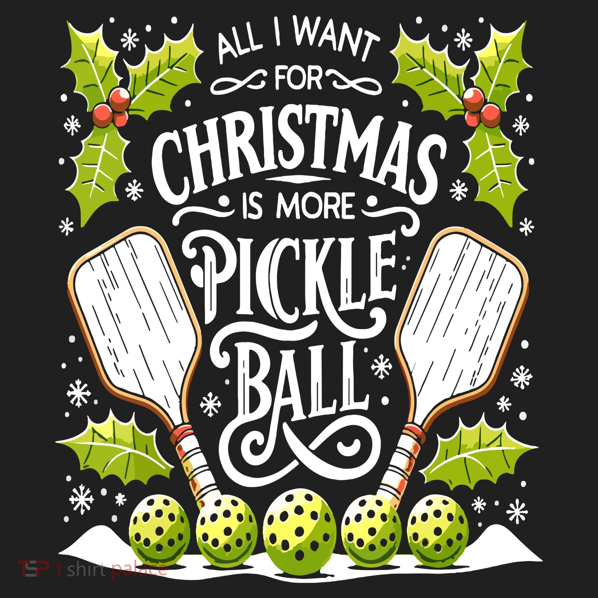 Funny All I Want For Christmas Is More Pickleball Player Gift Hat